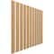 Ekena Millwork 48H x 1/4T Adjustable Wood Slat Wall Panel Kit w/ 4W Slats, Maple contains 11 Slats SWW55X48X0250MA - alternate 3